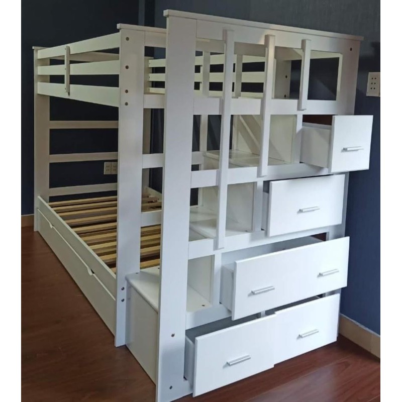 [XẢ HÀNG] Giường 3 Tầng Ali Gỗ Tự Nhiên- Trắng | BigBuy360 - bigbuy360.vn