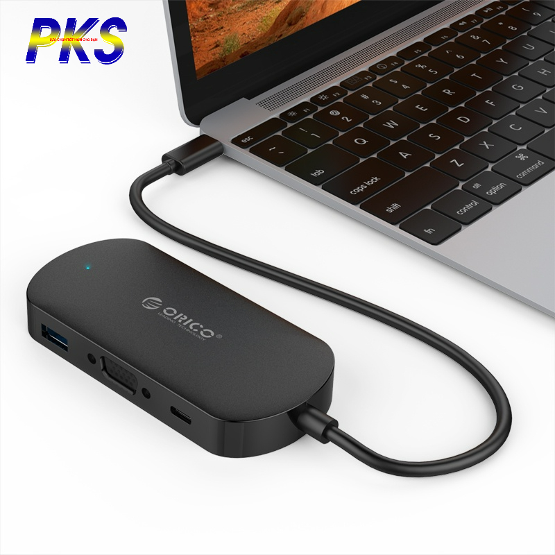 Cáp chuyển đổi đa năng Type-C to USB 3.0-A / Type-C / VGA Adapter ORICO TCV1 - Màu Trắng - Hàng chín