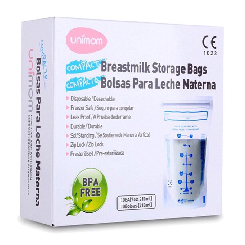 [Mã 267FMCGSALE giảm 8% đơn 500K] Hộp 20 túi trữ sữa unimom Compact 210ml, túi trữ sữa mẹ, túi đựng sữa mẹ