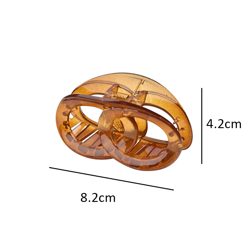 Kẹp tóc càng cua màu nâu trong suốt phong cách cổ điển