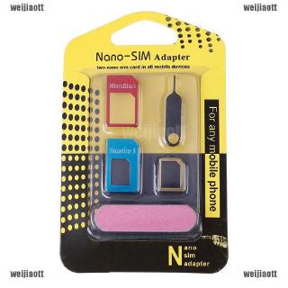 ★PHỤ KIỆN ĐIỆN TỬ★Universal 5 in 1 sim card adapters micro sim card tray slot holder