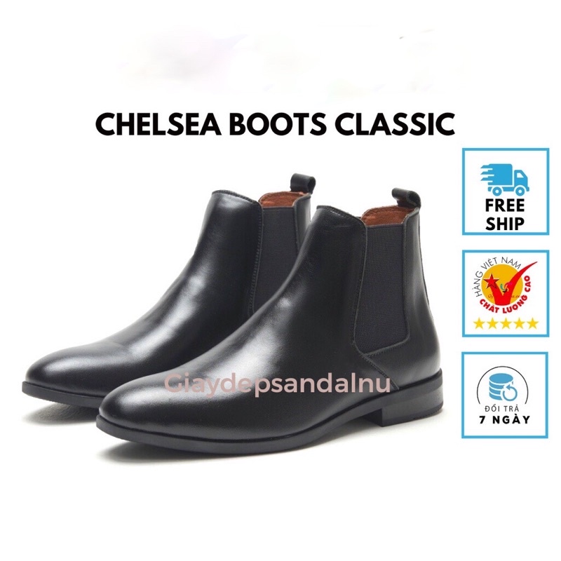 Bốt nam nữ cổ chun 4 mùa Cao Cấp - Giày boots nam Chelsea Boots Classic đế khâu ( đặt lùi 1 size)