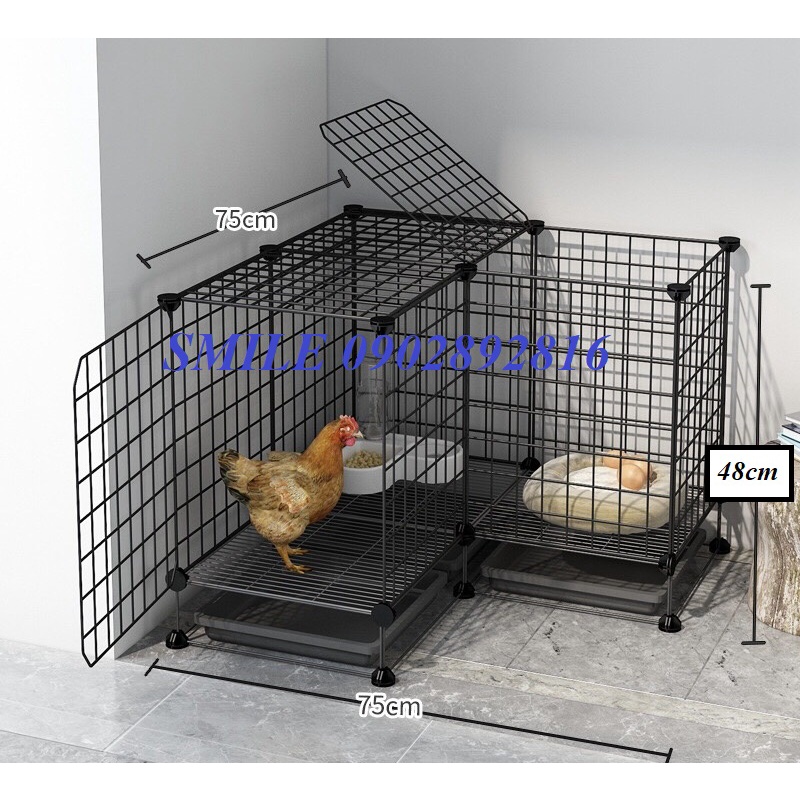 [TẶNG VÒNG CỔ] COMBO CHUỒNG, LỒNG LƯỚI THÉP CHO CHÓ MÈO THÚ CƯNG ĐA NĂNG Kèm Khay Vệ Sinh