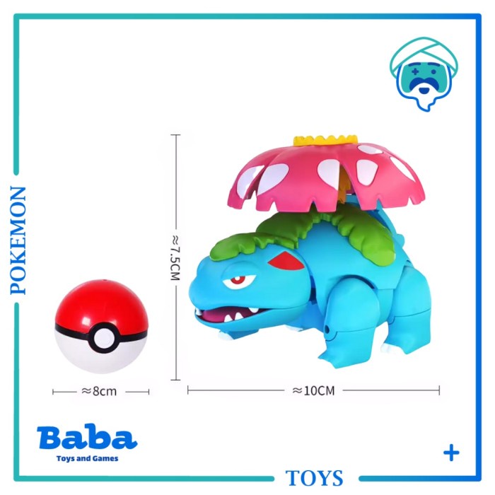 Mô hình nhân vật hoạt hình Pokemon POKEBALL DEFORMATION TOY VENUSAUR chính hãng