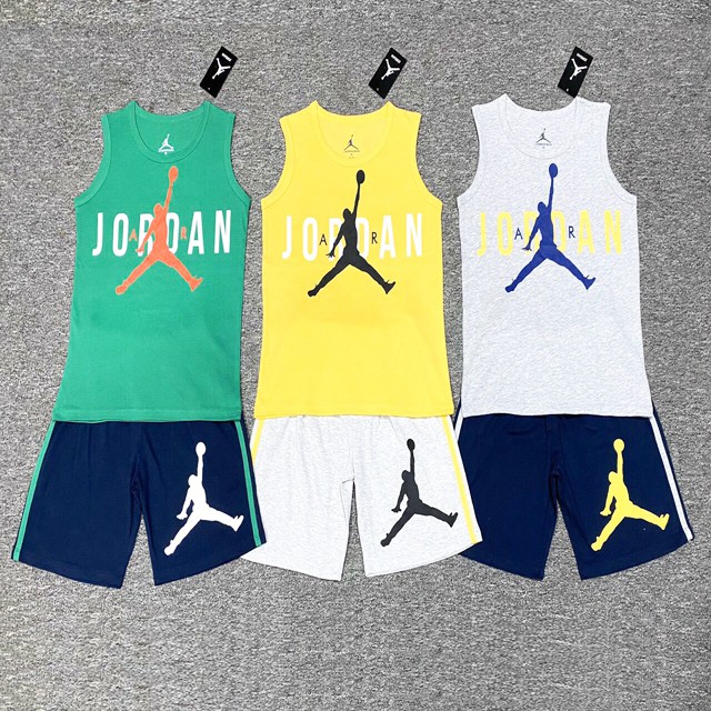 Bộ đồ bé trai sát nách bóng rổ Jordan size đại 5-18Y cotton siêu mát set trang phục cho bé trai - Misolkids by huong274