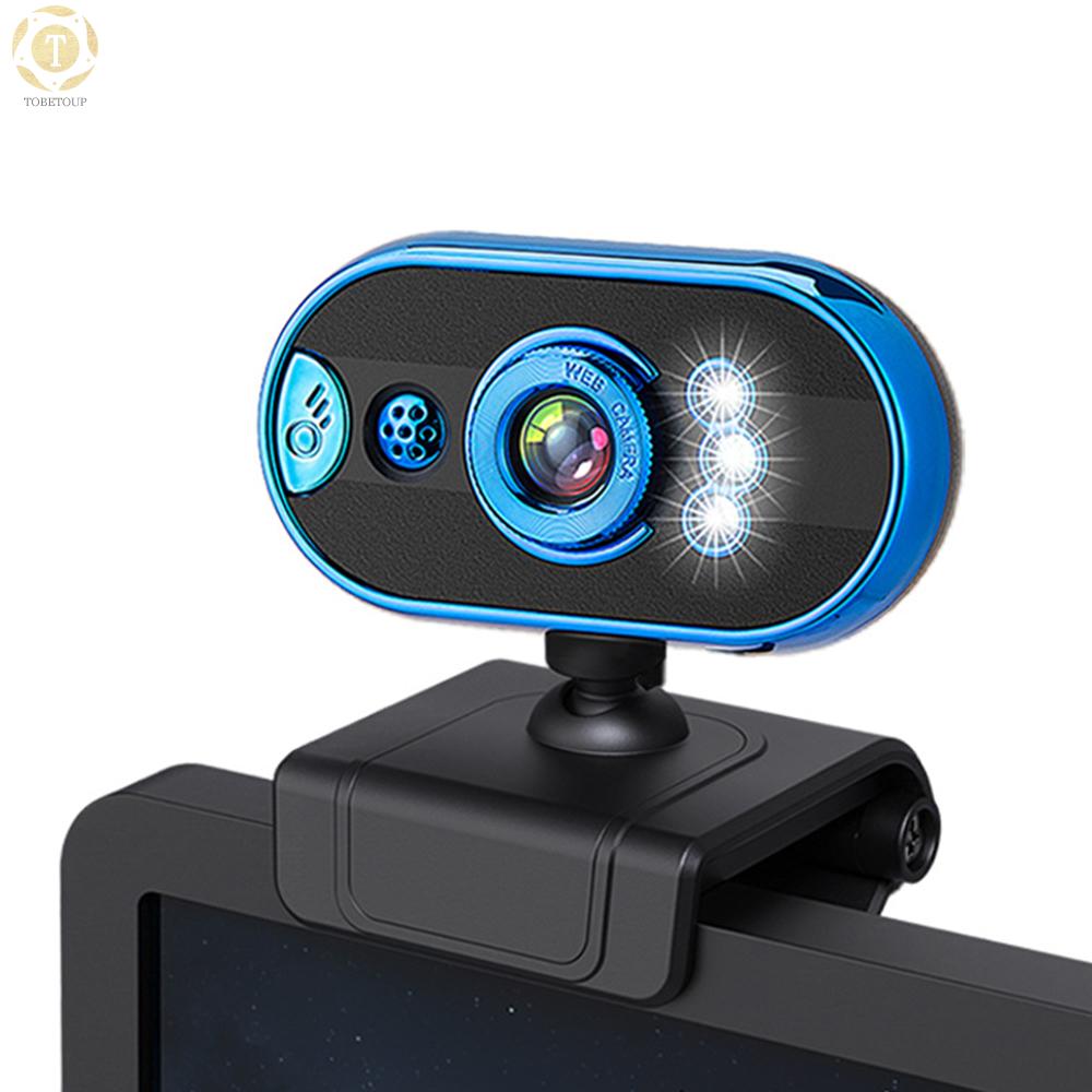 Shipped within 12 hours】 480P USB Webcam Laptop Computer Camera Clip-on PC Web Camera Manual Focus Built-in Microphone with LED Fill Lights for Live Streaming Online Meeting Teaching Video Chatting Web Camera [TO]