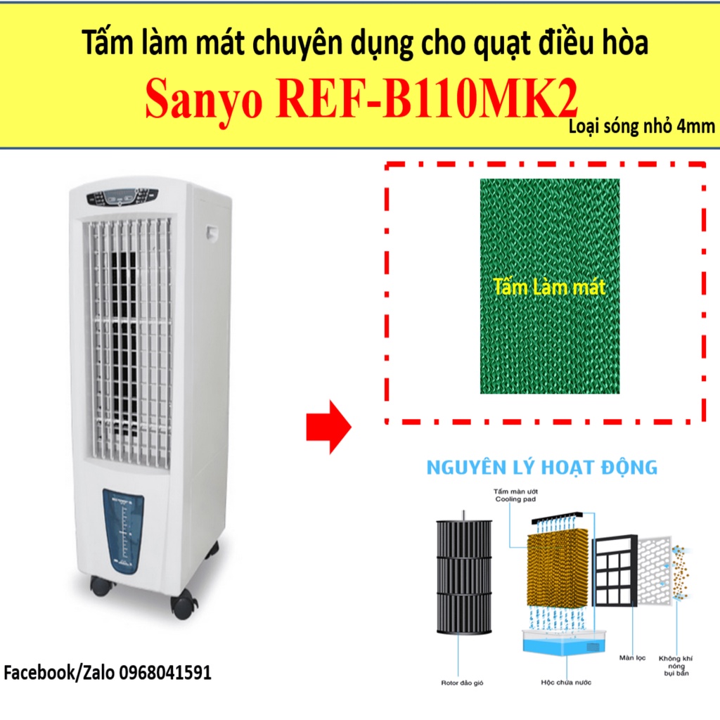 Tấm làm mát quạt điều hòa Sanyo REF-B110MK2