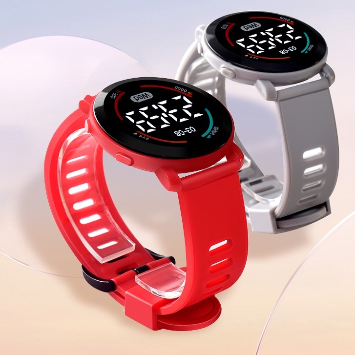 Mới Đồng Hồ Điện Tử Dây Silicone Chống Nước