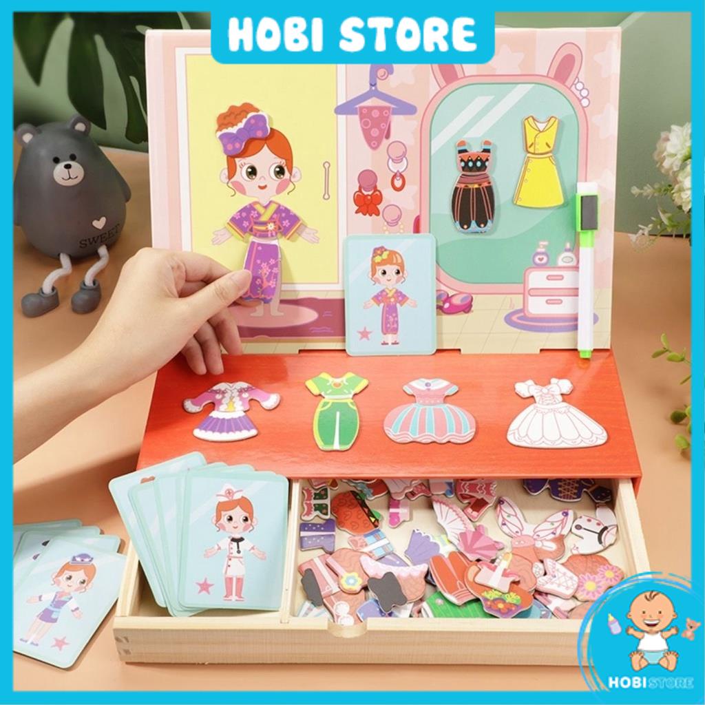 Đồ chơi trẻ em bé gái ghép hình - đồ chơi giáo dục phát triển trí não cho bé - Hobi Store