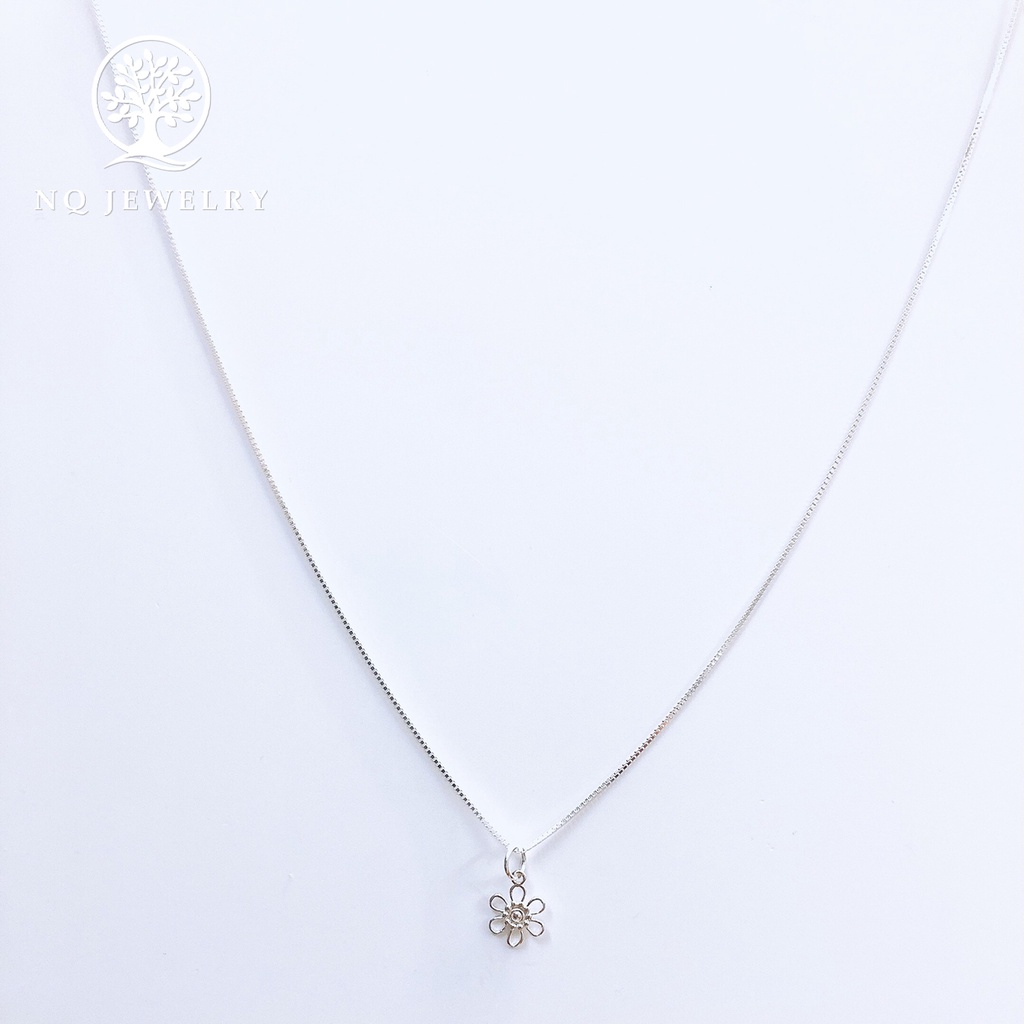 Dây chuyền bạc mặt hoa 6 mặt - NQ Jewelry