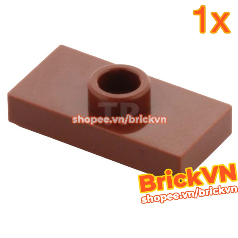 LEGO Tấm Đế 1x2 Nâu Với 1 Nút Ghép ID 6092590 15573
