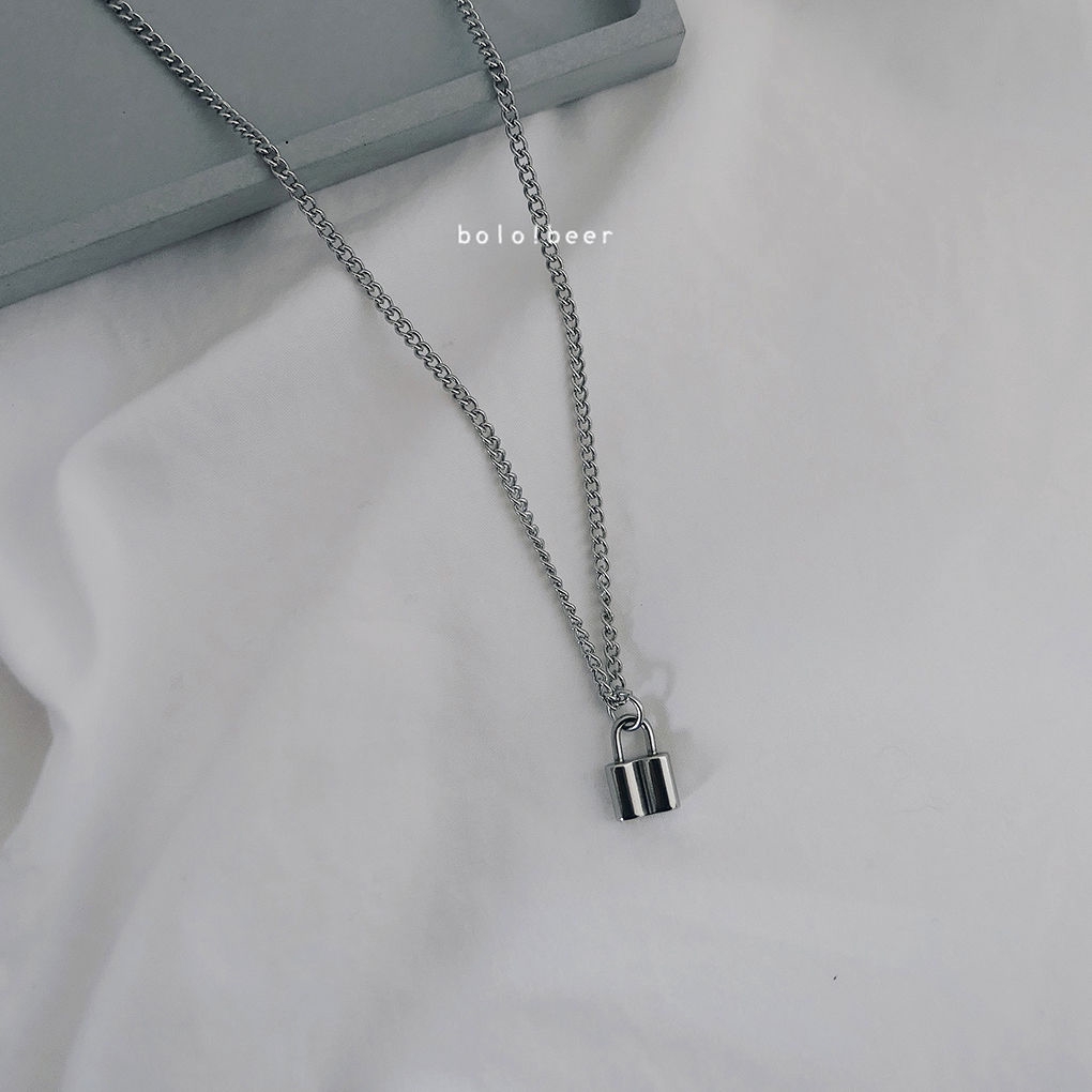 Dây Chuyền Mặt Hình Ổ Khóa Cá Tính Độc Đáo Phong Cách Hip Hop