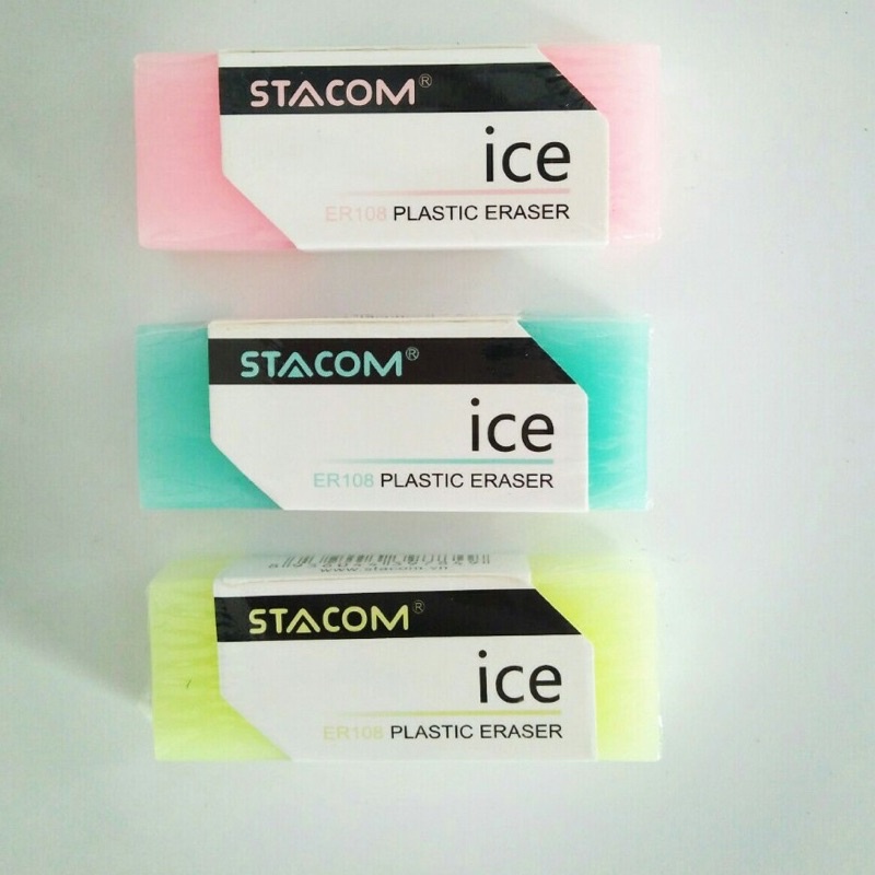Gôm Trong Suốt Siêu Sạch ICE ER108 Nhiều Màu | Gôm Học Sinh Siêu Sạch Nhiều Màu