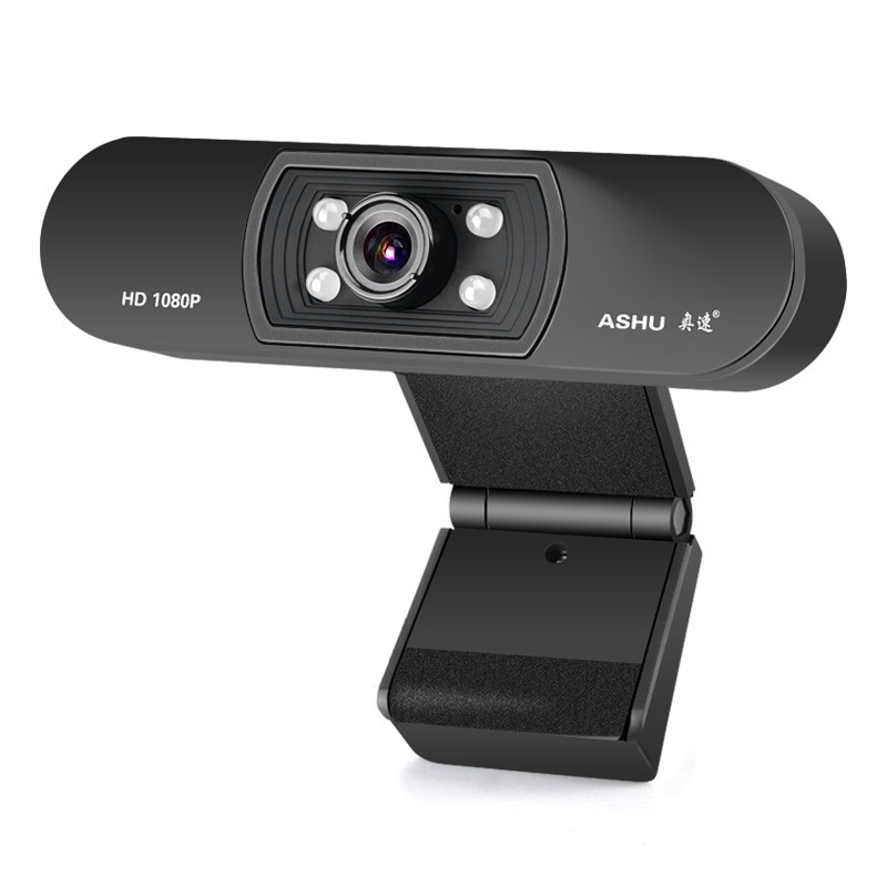 Webcam Ashu Hd 1080p Tích Hợp Micro Cho Máy Tính Để Bàn H800 - Màu Đen