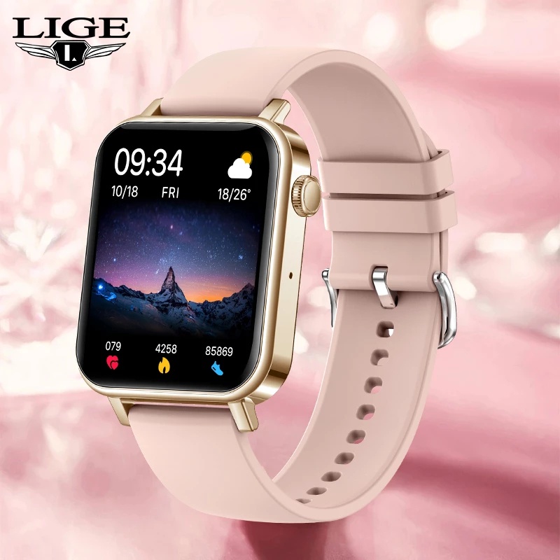 LIGE Đồng Hồ Thông Minh Bluetooth 1.69” Chống Thấm Nước Có Chức Năng Nghe Gọi/ Theo Dõi Nhạc Và Báo Thức Cho Nam Và Nữ