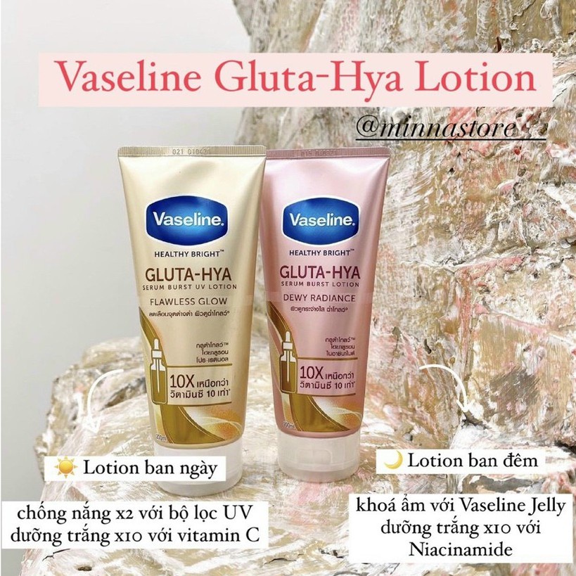 Sữa Dưỡng Thể Vaseline Healthy Bright Gluta HYA Serum 10X Thái Lan 330ml