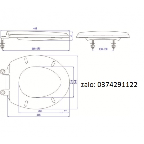 Nắp Bồn Cầu,Nắp Bồn Cầu Màu Trắng VIGLACERA,DOCOCERA,HC,AMERICAN,COTTO,CAESAR,...
