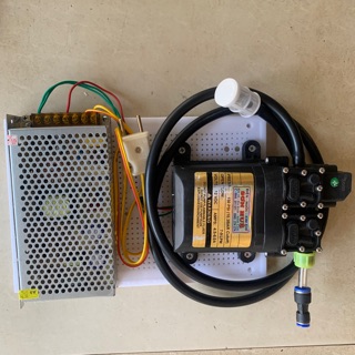 bơm phun sương tưới lan bơm đôi 12v