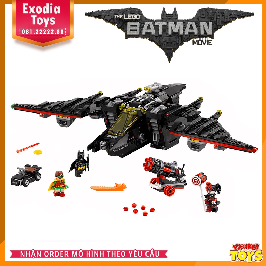 Xếp hình DC Comics Phi cơ Batwing của Người Dơi và Robin - Đồ Chơi Lắp Ghép Sáng Tạo - BELA 10739 Lego Ideas 70916