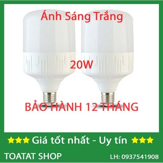 [Sĩ] Bộ 2 bóng đèn Led trụ 18/20W Siêu sáng - tiết kiệm điện (Ánh Sáng Trắng/Vàng)