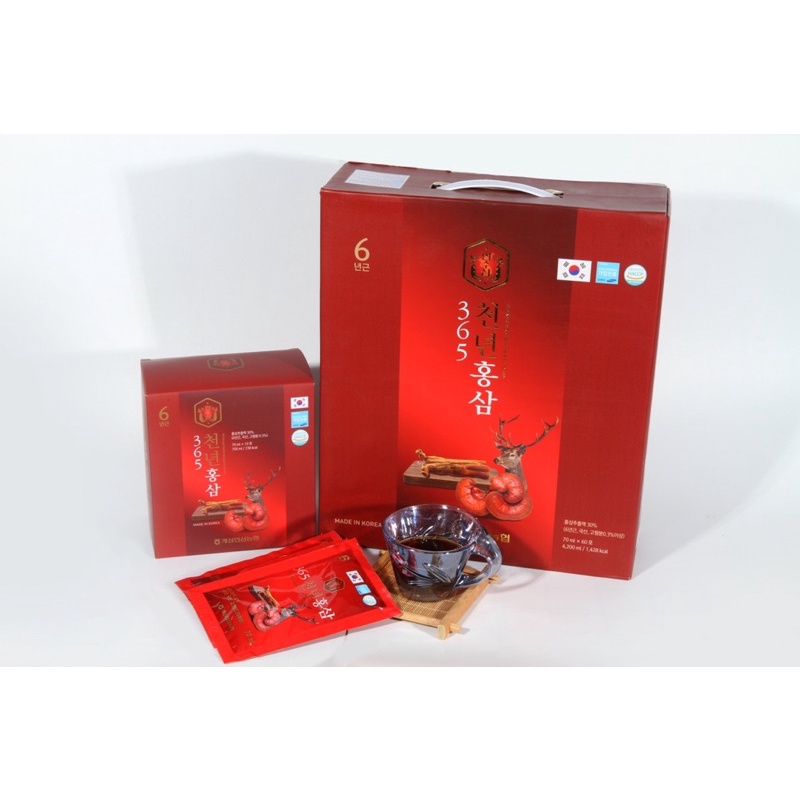 60 gói x 70ml Nước Hồng Sâm Linh chi Nhung Hươu