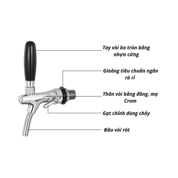 Vòi Chiết Rót Bia ( Talos) có van chỉnh C
