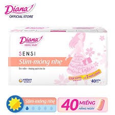 Băng vệ sinh Diana hàng ngày Sensi Slim mỏng nhẹ gói 40 miếng