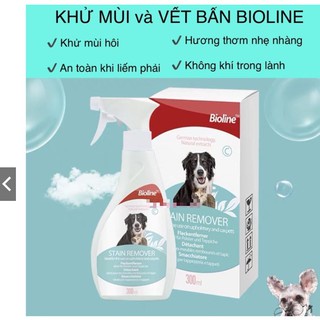 Xịt diệt khuẩn khử mùi chó mèo và mầm bệnh chuông trại Deodorizing Spray Bioline 500ml