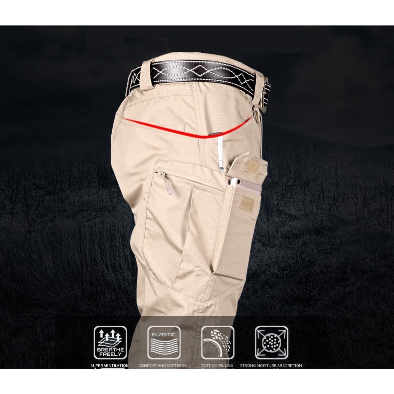 Quần lính cargo IX9 chống xước, chống nước với nhiều túi đựng tiện lợi, độc đáo