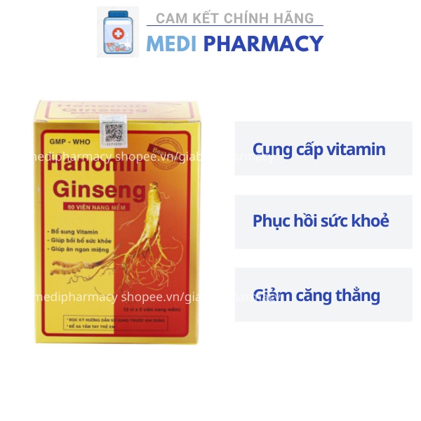Viên uống nhân sâm Hanomin Ginseng tăng cường bổi bổ sức khỏe