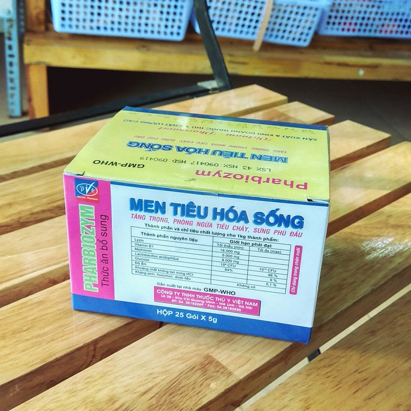 Men tiêu hoá cho chó mèo - PHARBIOZYM - Giúp ổn định đường ruột, ngăn vi khuẩn có hại, Tiêu hóa tốt (HỘP 25 gói)