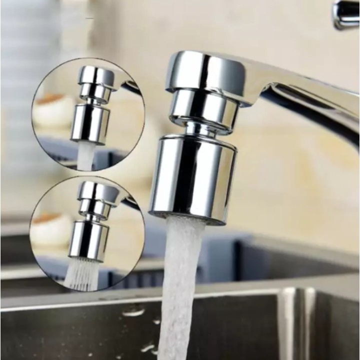 Đầu vòi nối thông minh , tăng áp xoay 306 độ (chất liệu :Đồng mạ crom)
