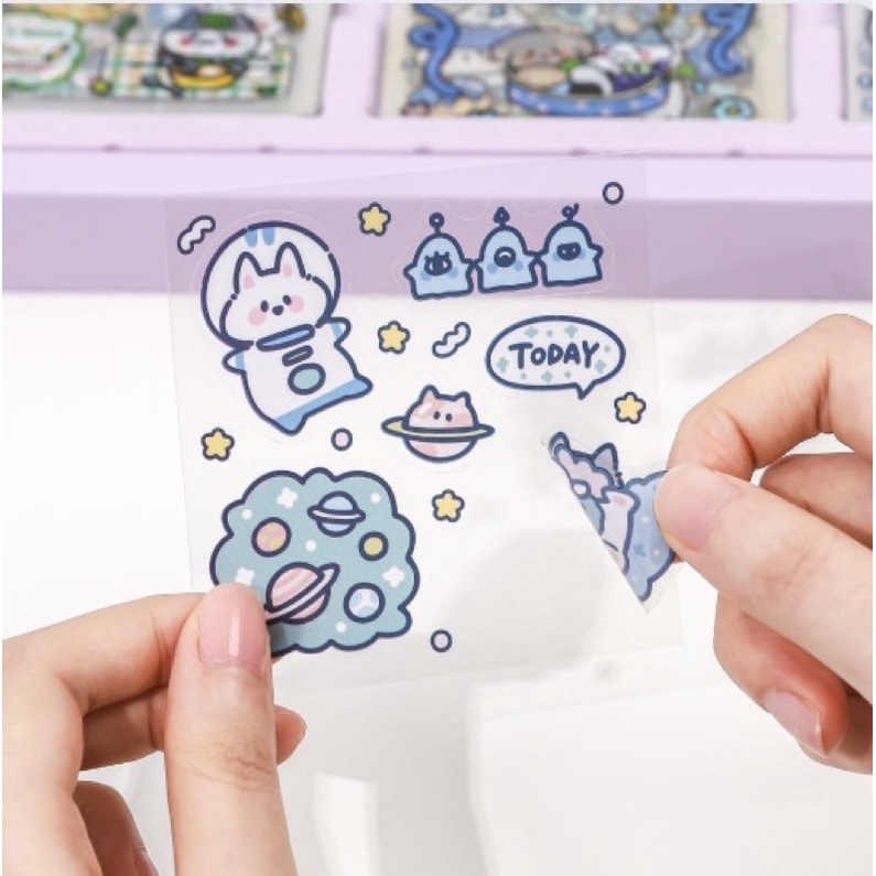 Sticker Hộp 450 miếng dán Trang Trí Họa Tiết Hoạt Hình Sáng Tạo  - Tặng Hình Xăm Dán