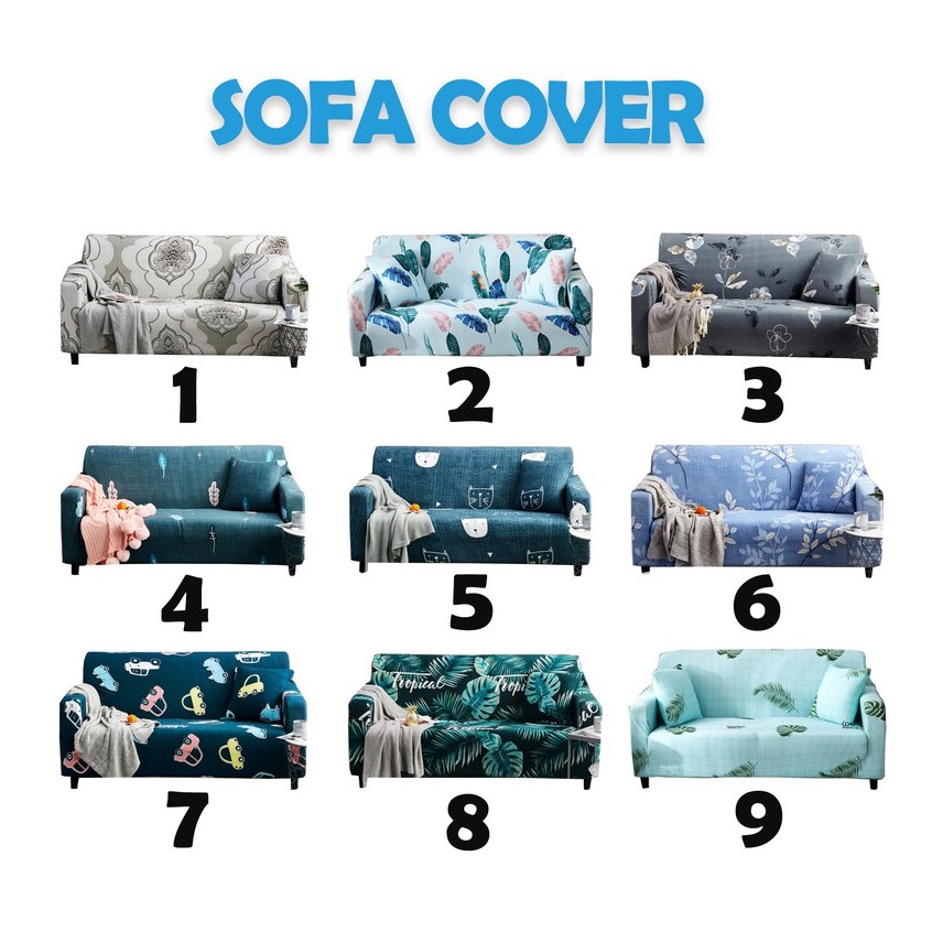 Sofa Cover Elastic 1/2/3/4 Seater Green Color Combination Non-slip Dustproof And Anti-scratch Home Room Decoration Couch Cover Slip Cover Furniture Protector