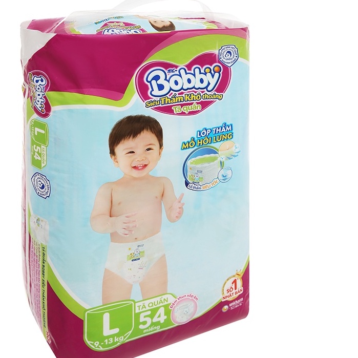 Tã - bỉm quần Bobby L54 (9-13kg)