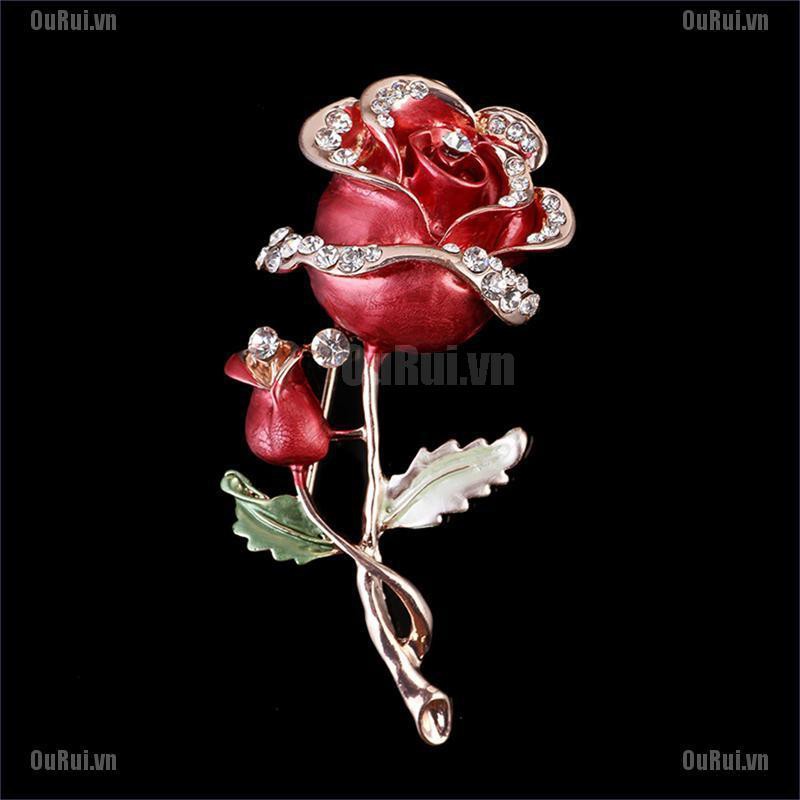 Ghim Cài Áo Hình Hoa Hồng Sang Trọng