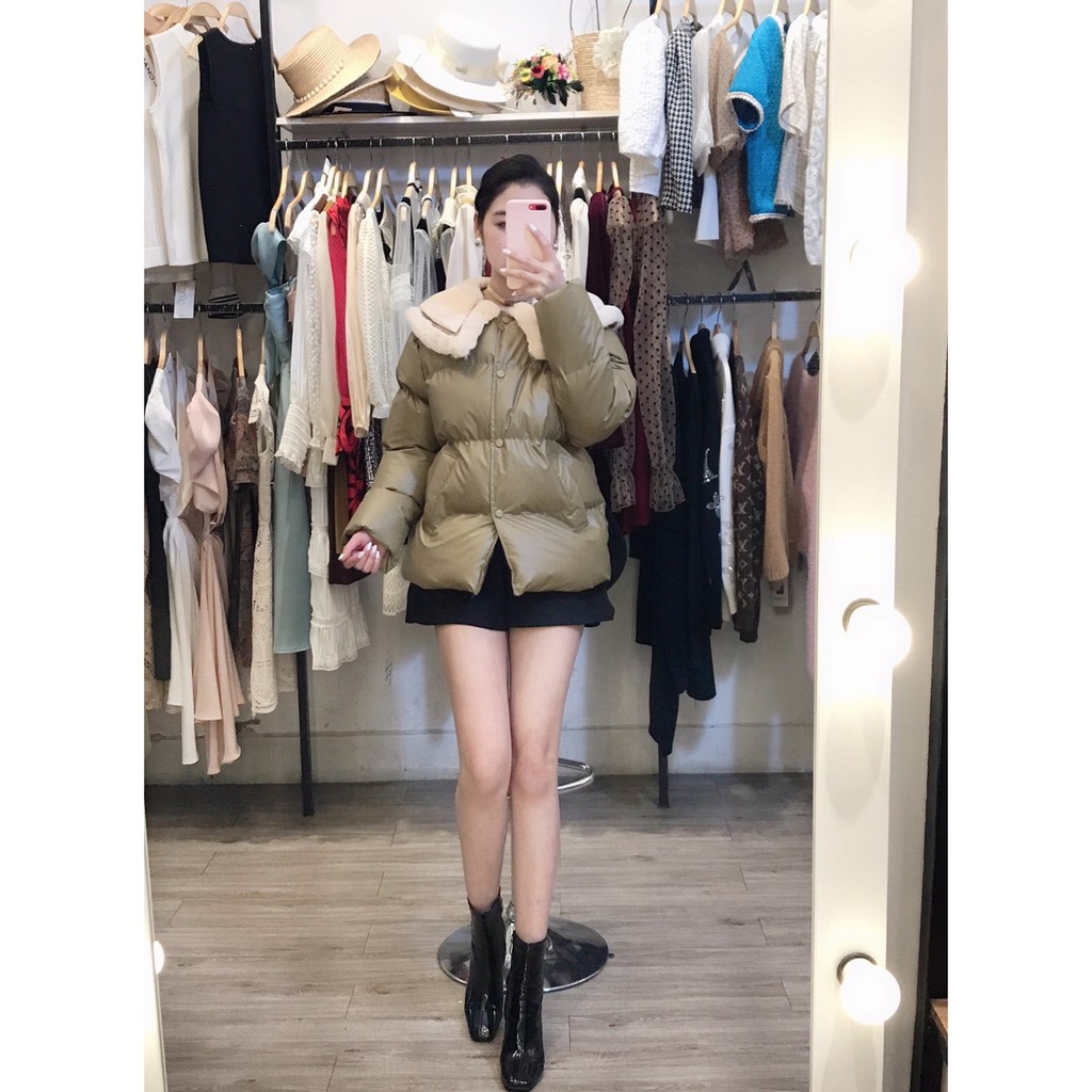 Áo Phao Béo Cổ Lông Túi Chéo | BigBuy360 - bigbuy360.vn