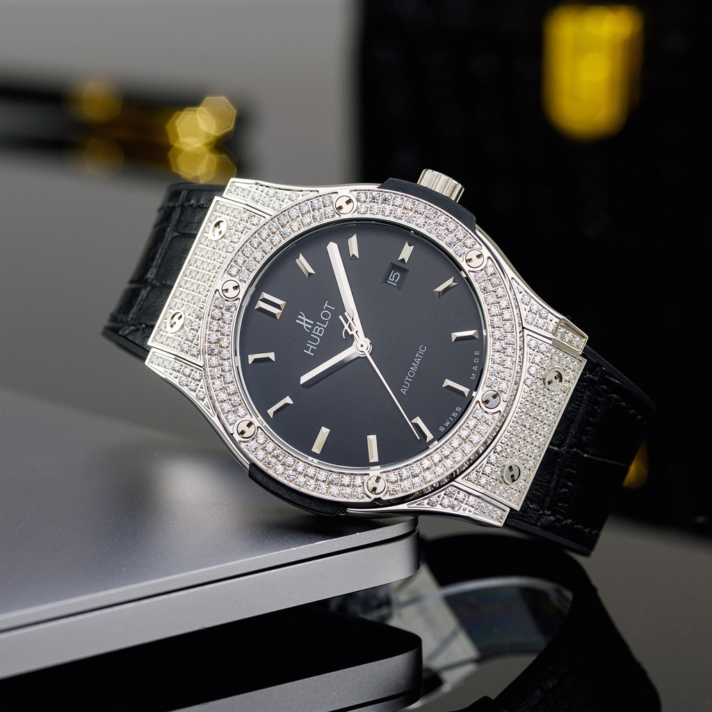 [Máy cơ] Đồng hồ nam Hublot máy cơ automatic - 38mm chống xước, nước hàng fullbox hãng -   shop106 | BigBuy360 - bigbuy360.vn