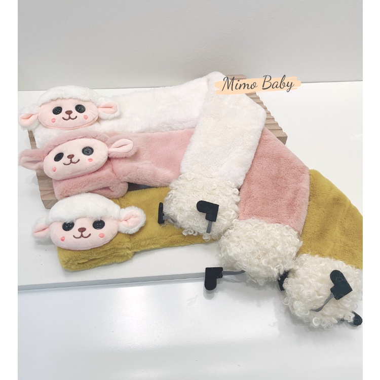 Khăn lông mềm mại gắn hình chú cừu dễ thương cho bé KL153 Mimo Baby