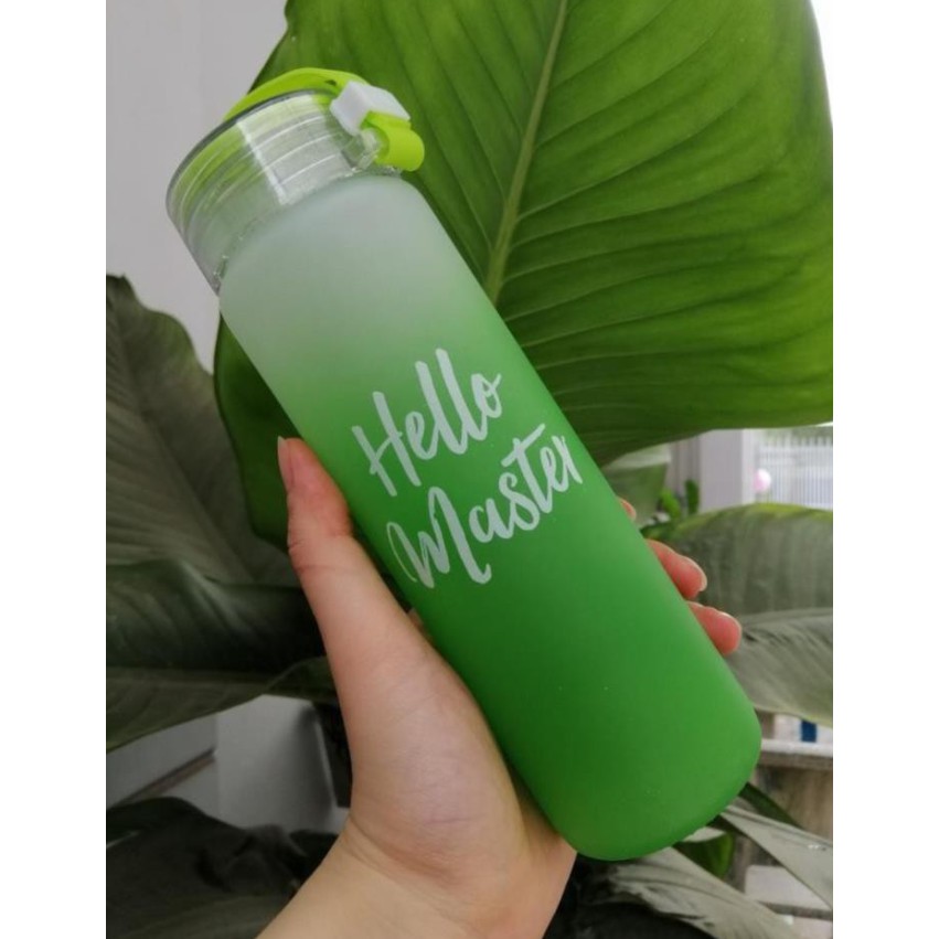 [Siêu giảm giá] - Combo 5 chai thủy tinh trơn nhiều màu sắc Hello master - Dung tích 420ml