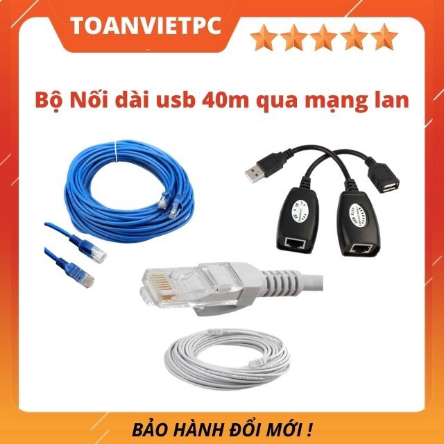 Bộ Cáp Nối Dài USB 40m Bằng Cổng RJ45 Extention 150ft