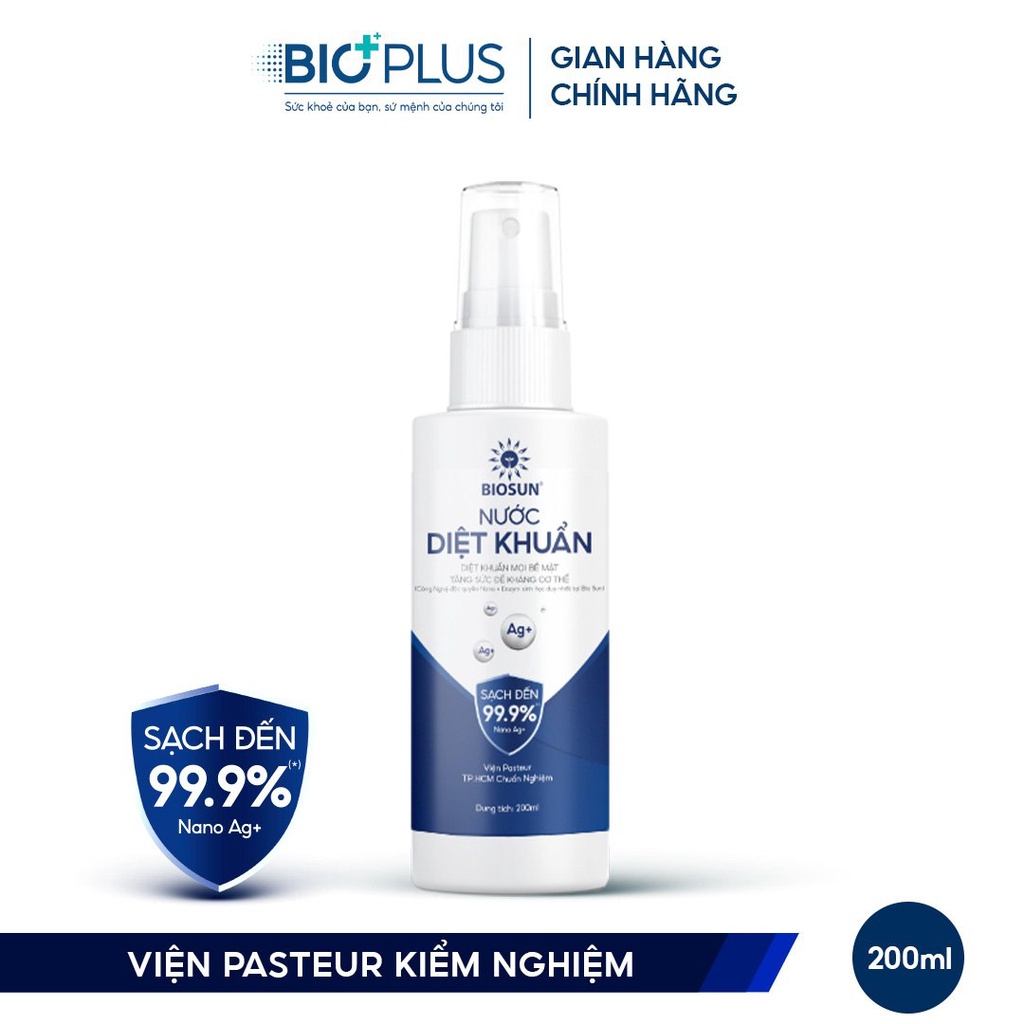 Chai Xịt Khử Khuẩn Nano Bạc Bio Sun 200ml