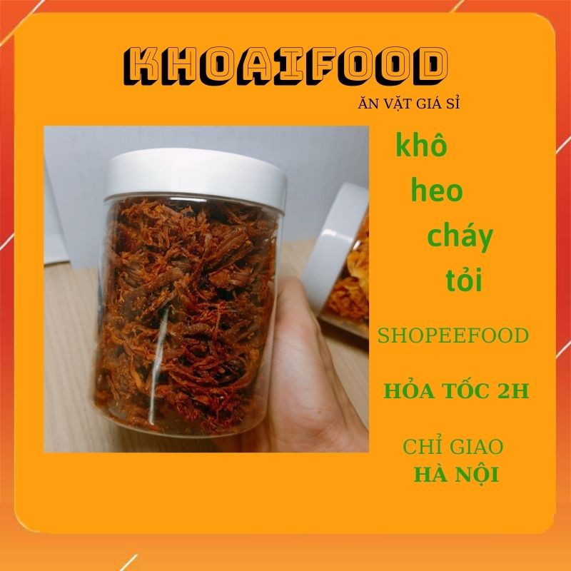 Lơn khô cháy tỏi 200g chuẩn vị Sài gòn - thịt heo khô