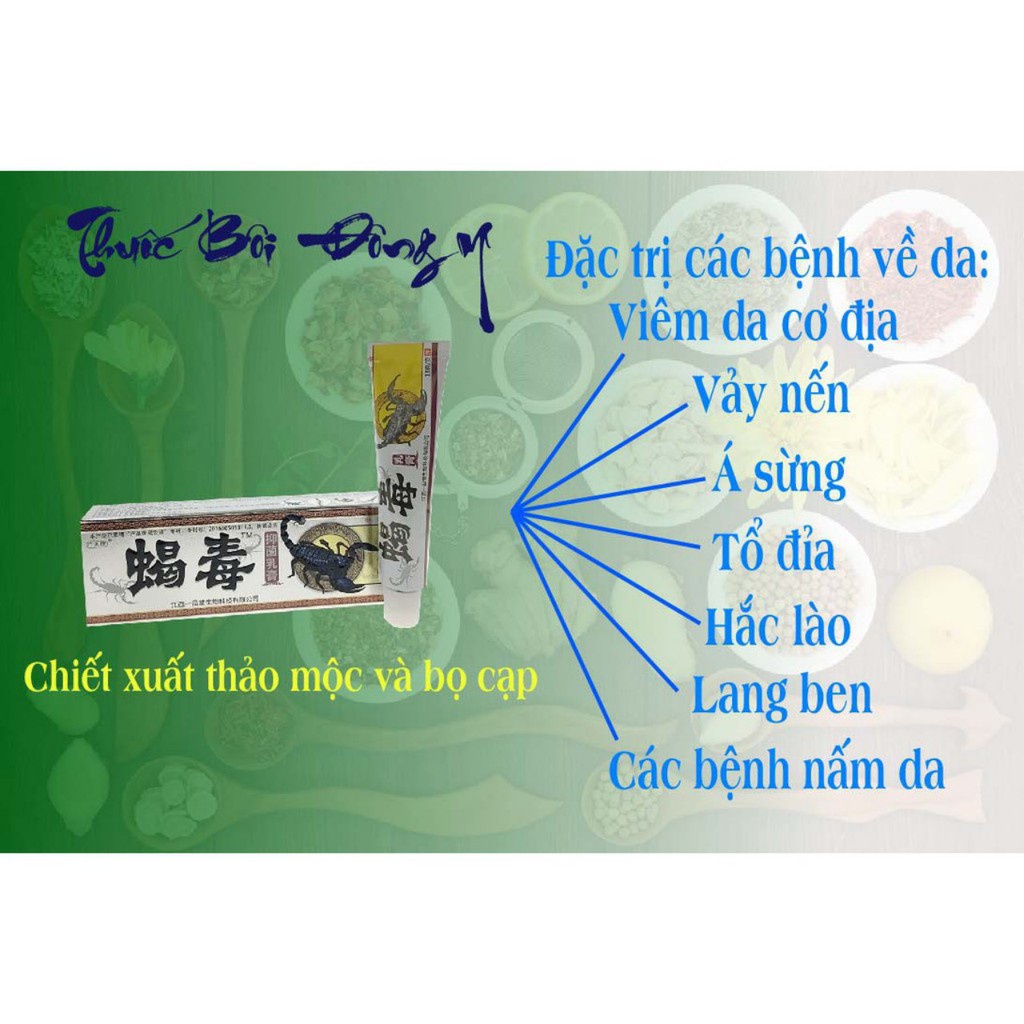 Kem bọ cạp bôi nấm ngứa, hắc lào, á sừng, nấm da đầu, vảy nến