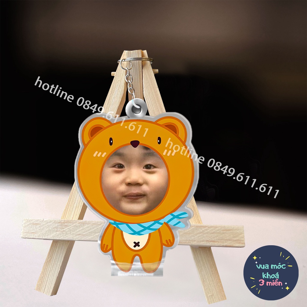 Móc khoá chibi hoạt hình dễ thương in theo yêu cầu