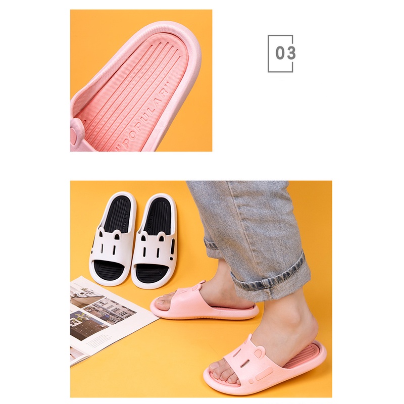 Dép Sandal Đi Trong Nhà Hình Cún Hai Màu Dễ Thương Thời Trang Cho Cặp Đôi