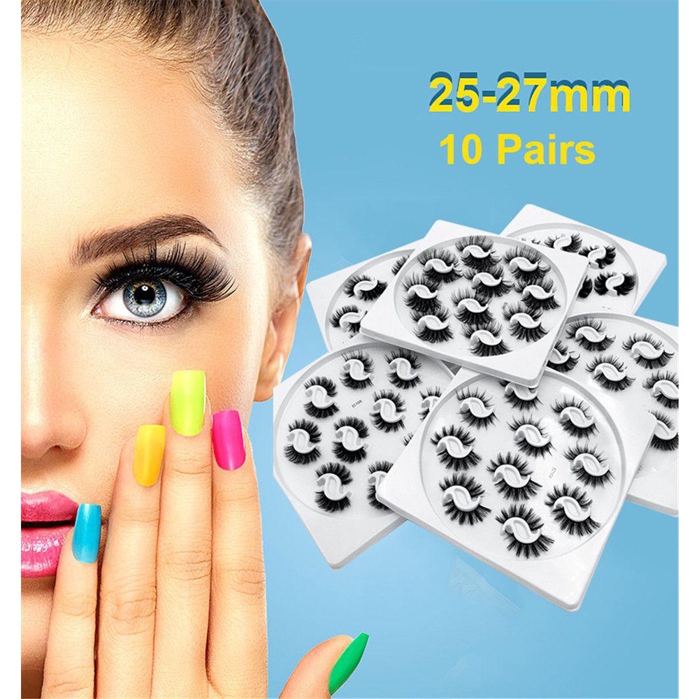 Set 10 Cặp Lông Mi Giả 8D 8mm-27mm Có Thể Tái Sử Dụng