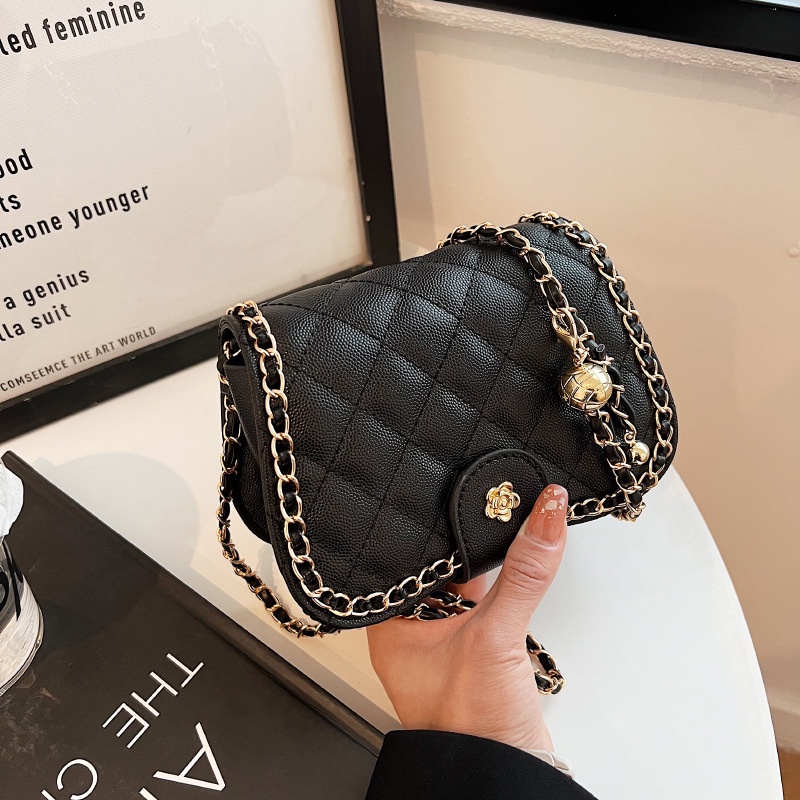 Túi Đeo Vai Dây Xích Phối Hạt Hình Thoi Thời Trang Cho Nữ