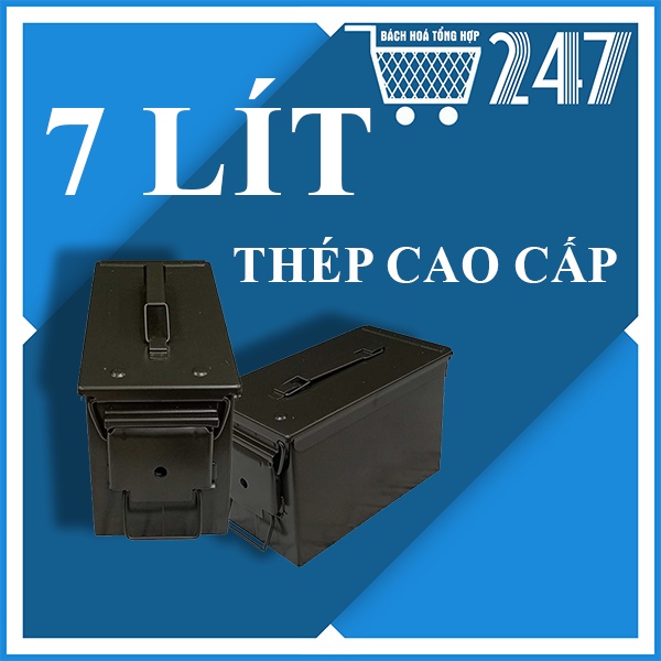 Hộp Sắt, Thùng Đạn Đựng Đồ Nghề Đa Năng - 7 Lít