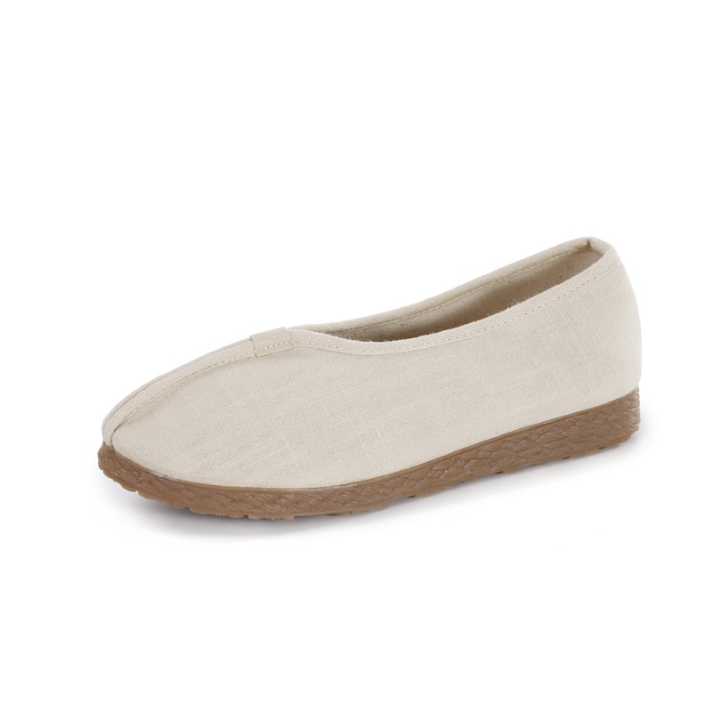 Giày Vải Cotton Cổ Thấp Mũi Tròn Thêu Họa Tiết Phong Cách Bắc Kinh Cổ Điển Hàng Mới Dành Cho Bạn Nữ Taoist. A7